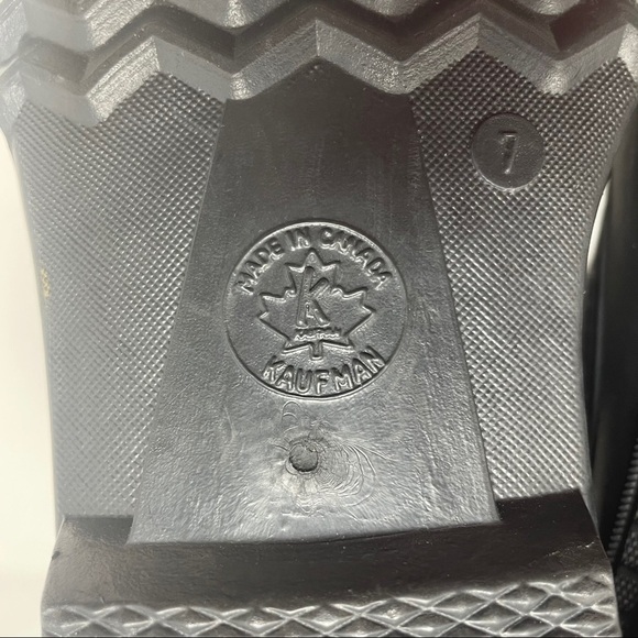Vintage Sorel Canada Rubber Boots – Wool Lined, Black, Men\'s Size 7